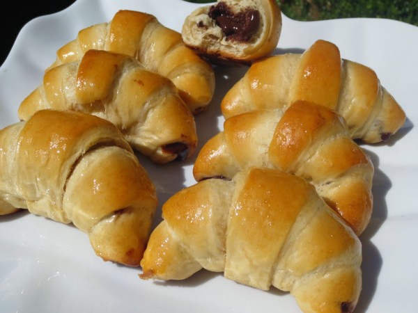 Croisants rellenos de chocolate thermomix