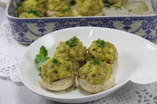 Champiñones rellenos de tortilla con Thermomix.