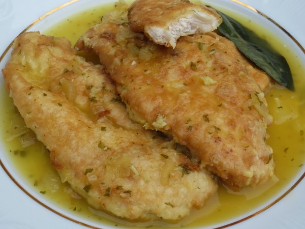 Filetes de pechuga en salsa olla GM