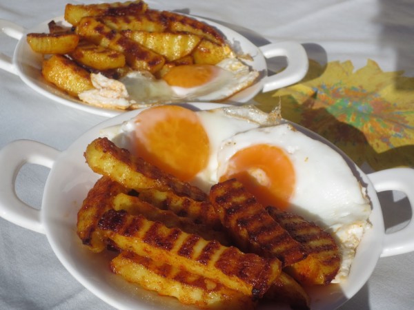 Patatas fritas con huevos SIN ACEITE olla GM