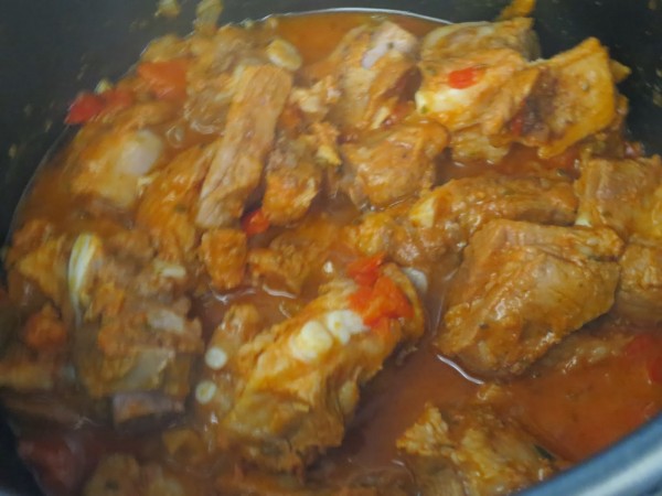 Arroz meloso con costillas adobadas