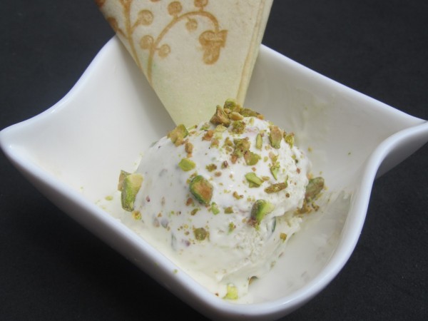 Helado de yogurt y pistachos con Thermomix