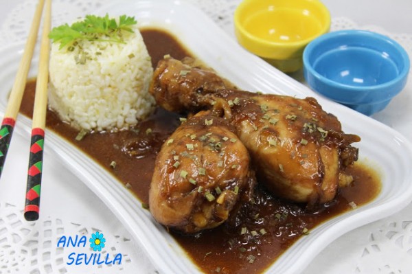 Jamoncitos de pollo teriyaki Cocina tradiciona Ana Sevilla