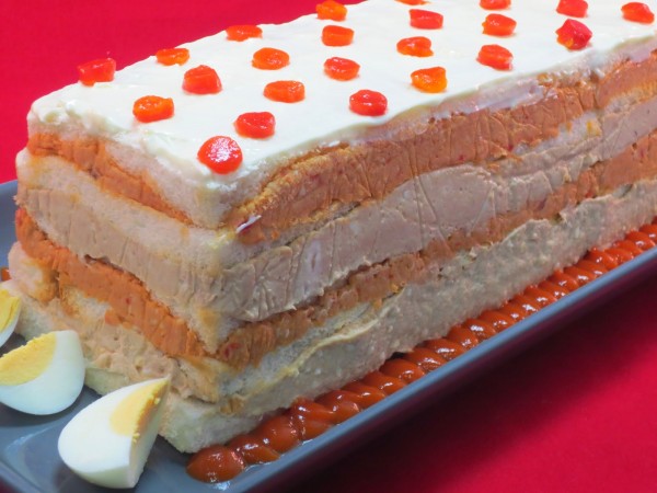 Pastel de atún bicolor Thermomix