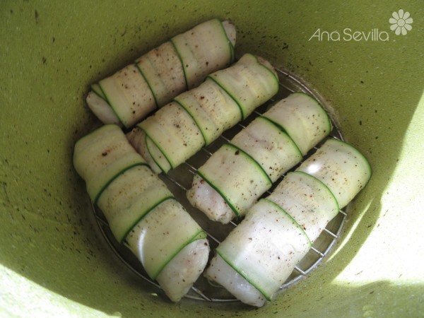 Canelones de calabacín y merluza olla GM