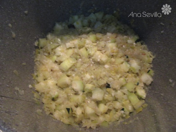 Gratinado de puerro y calabacín olla GM