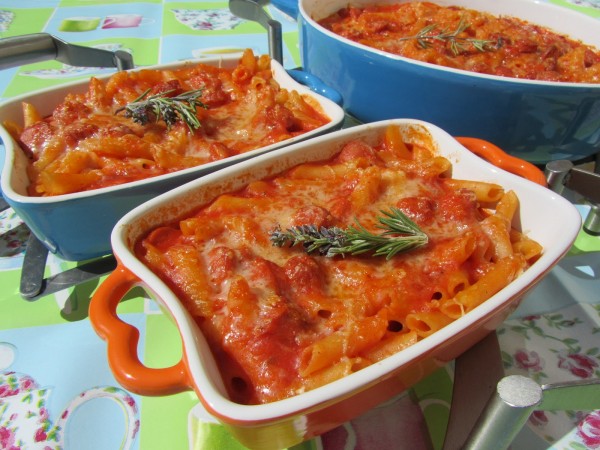 Macarrones express con tomate 