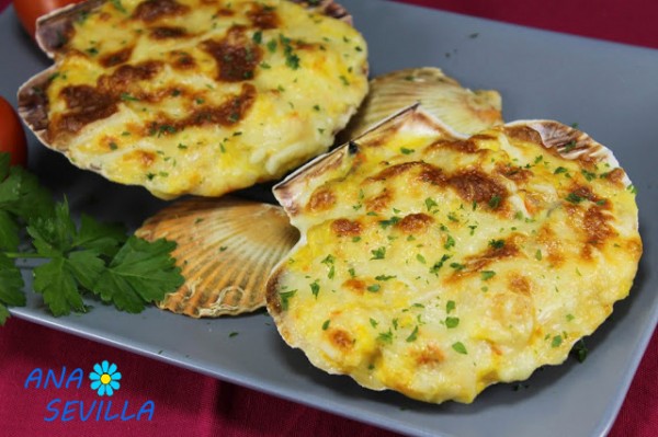 Vieiras gratinadas de merluza Thermomix Ana Sevilla