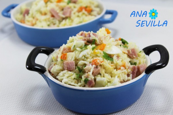 Ensalada de arroz al ajillo Thermomix