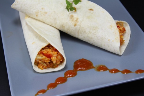 Tacos o tortitas de pollo y tomate Thermomix