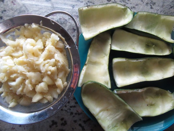 Calabacines a la carbonara olla GM