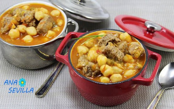 Garbanzos con ternera olla GM