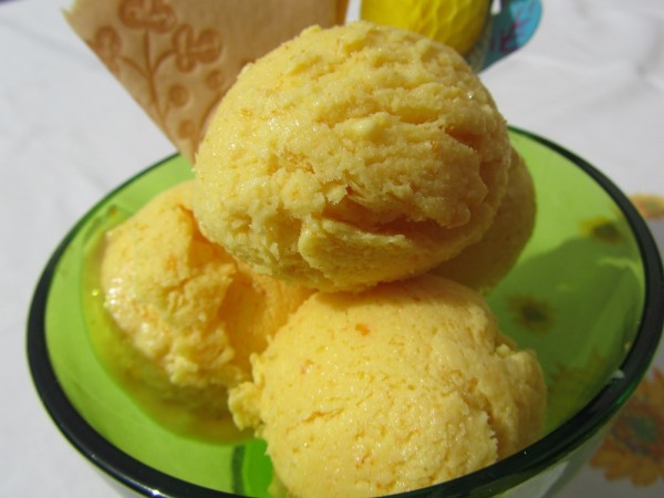 Helado de naranja con Thermomix