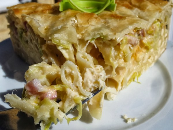 Pastel de macarrones a la carbonara Ana Sevilla cocina tradicional