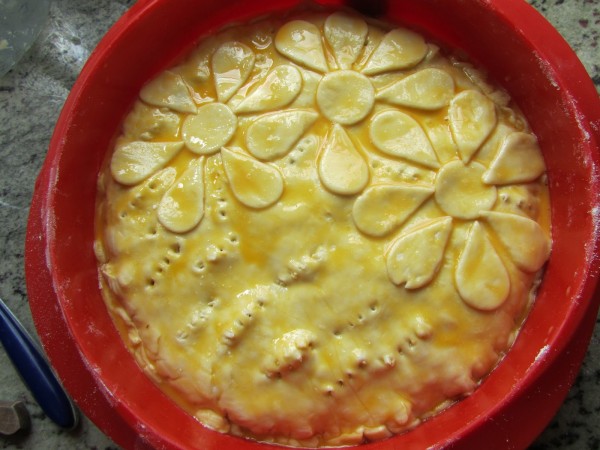 Pastel de macarrones a la carbonara Thermomix