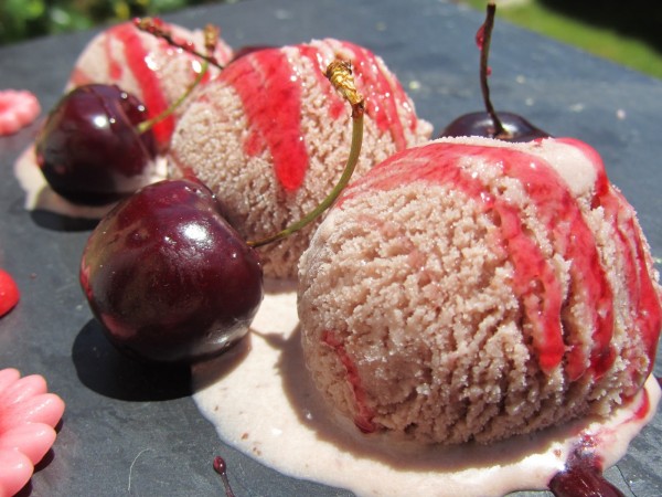 Helado de pikotas (Cerezas) con Thermomix