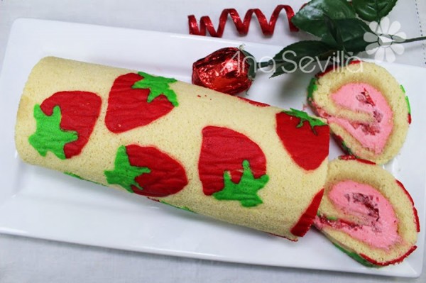 Brazo gitano de Mascarpone y fresas 