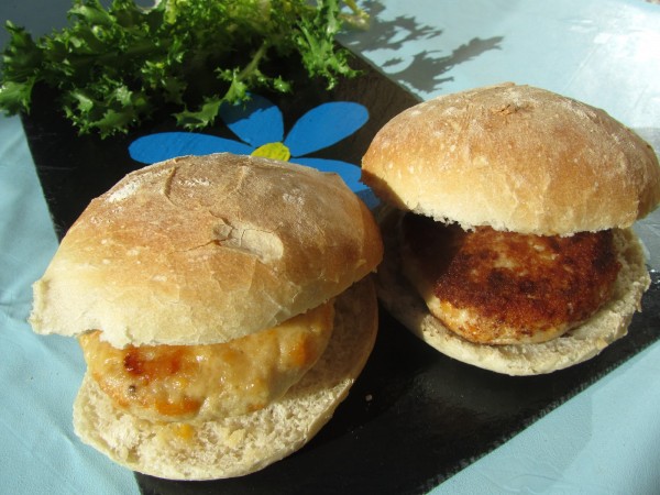 Hamburguesas de pollo y queso Thermomix