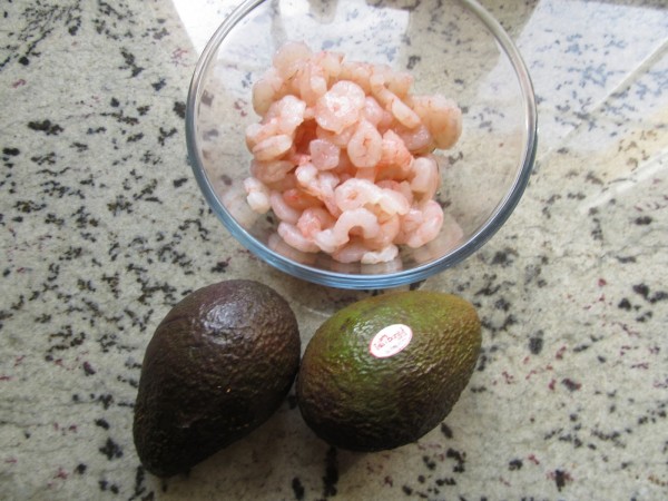 Chupitos de aguacate y gambas Thermomix