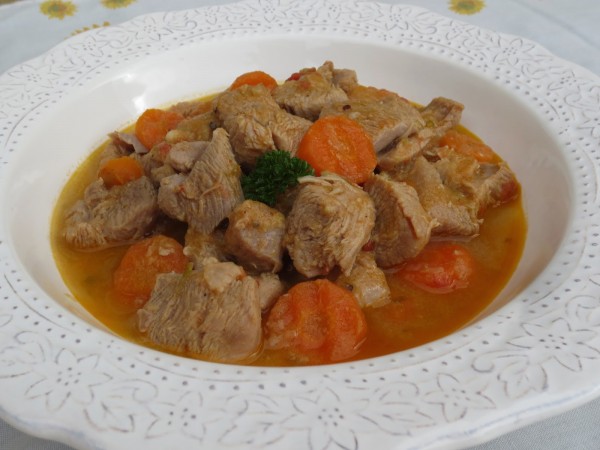 Pavo estofado a la naranja Thermomix