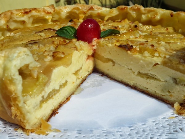 Tarta de crema y manzana olla GM