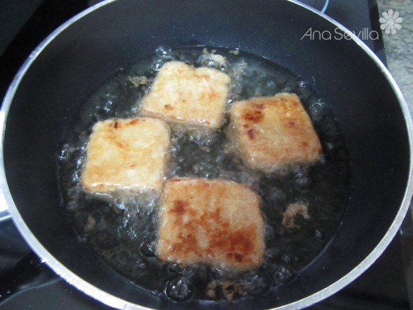 Leche frita de turrón Thermomix