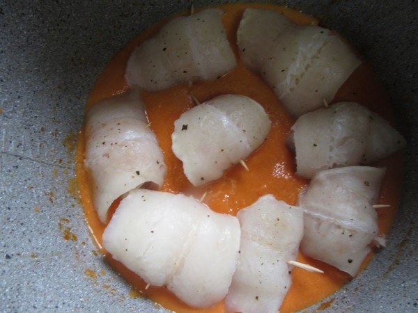 Merluza en salsa de gambas olla GM.