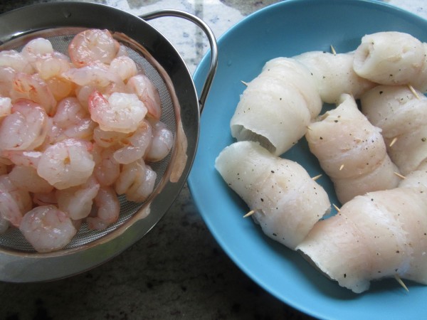 Merluza en salsa de gambas olla GM.