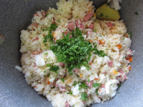 Ensalada de arroz al ajillo olla gm