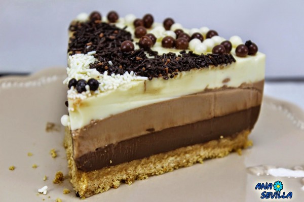 Tarta tres chocolates Ana Sevilla cocina tradicional