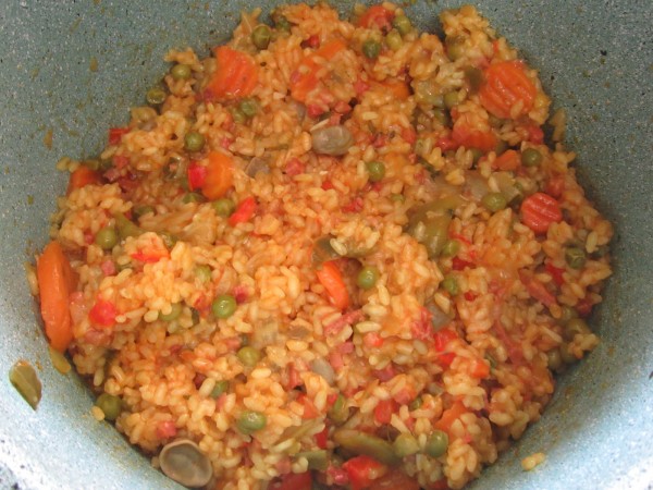 Arroz con menestra de jamón olla GM