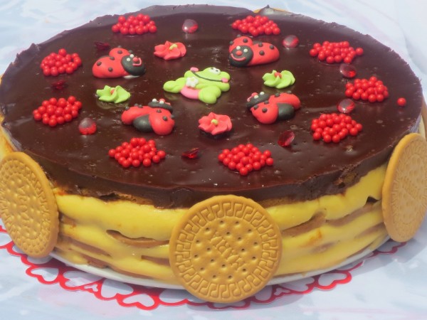 Tarta de galletas y flan Thermomix