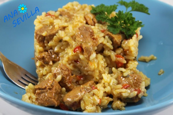 Arroz de solomillo adobado olla GM