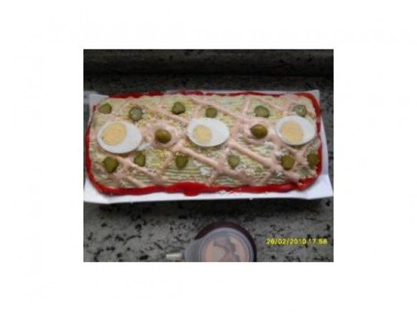 Rollo de ensaladilla de pure de patatas  thermomix