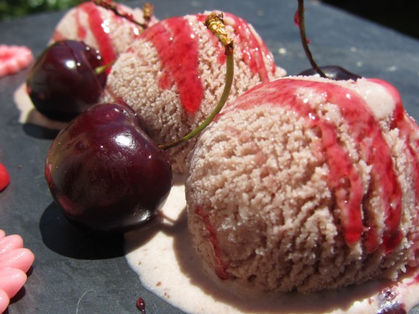 Helado de pikotas (Cerezas) con Thermomix