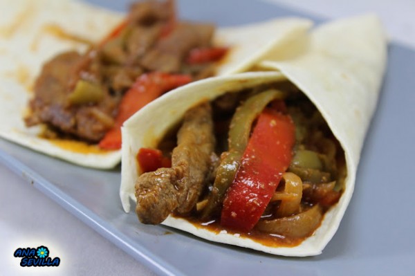 Tacos de ternera a la jardinera cocina tradicional Ana Sevilla