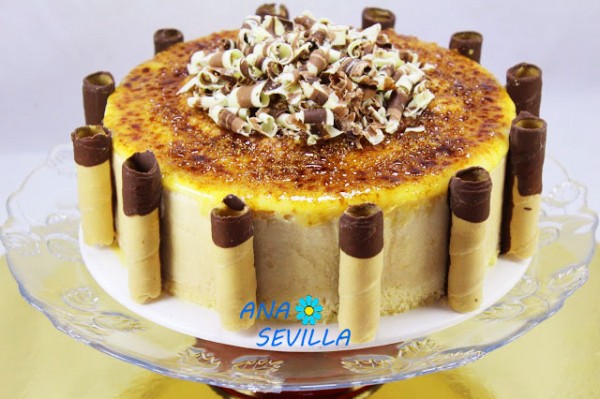 Tarta helada de turrón y yema tostada Thermomix