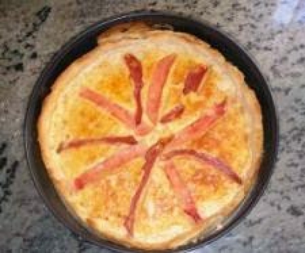 Quiche de jamón york,queso y bacon thermomix