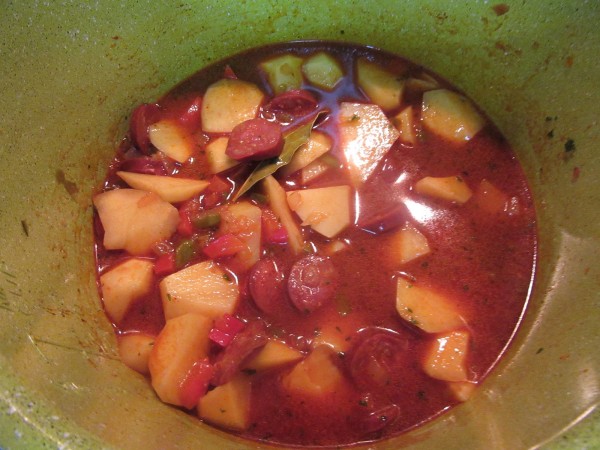 Guiso de patatas con chorizo olla GM