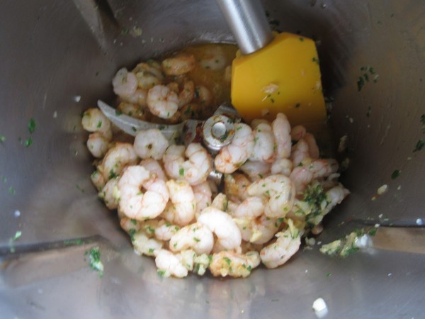 Chupitos de aguacate y gambas Thermomix