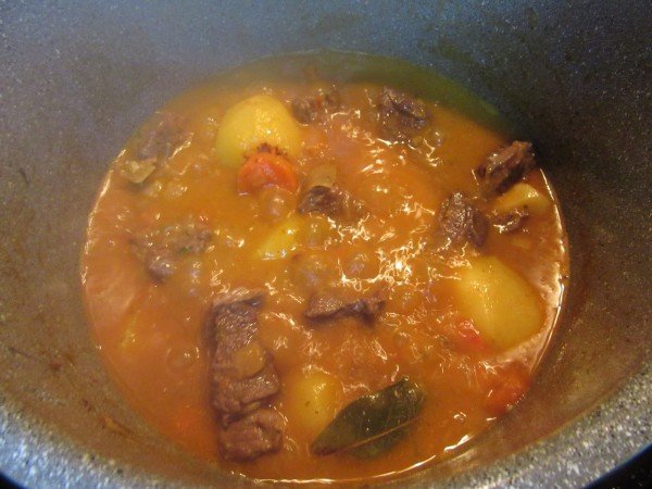 Carne guisada encebollada olla GM