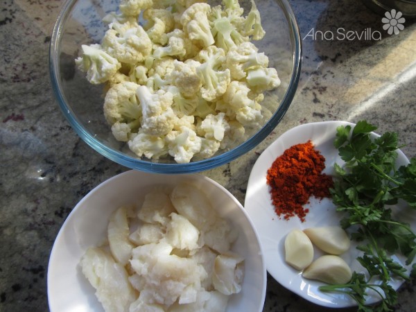 Migas de coliflor con bacalao olla GM