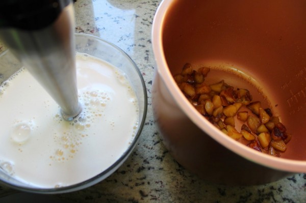 Flan de huevo y manzana olla GM