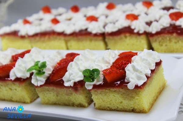 Borrachines de fresa Cocina tradicional.Ana Sevilla