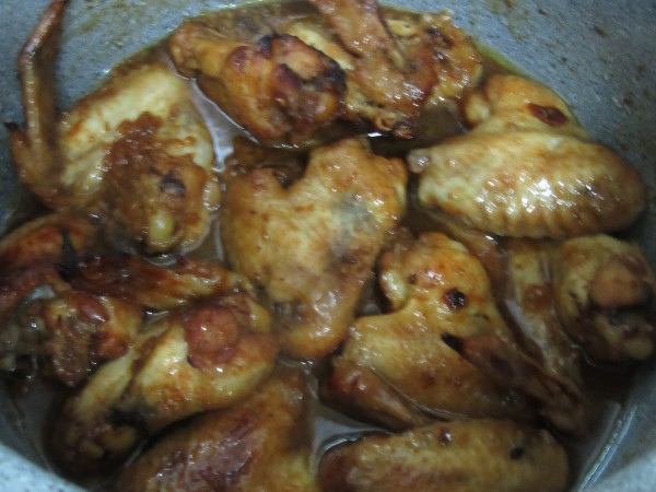 Alitas en salsa de soja y miel olla GM