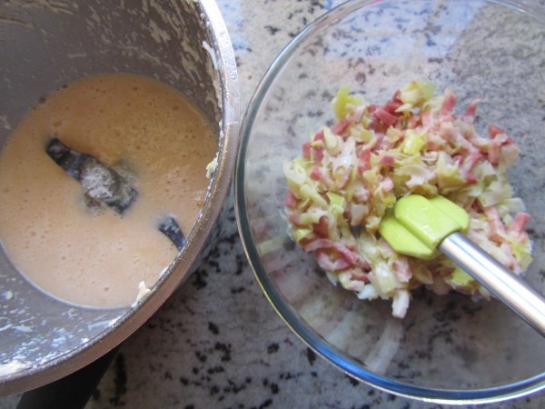 Pastel de macarrones a la carbonara Thermomix