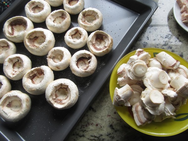 Champiñones rellenos de pavo Thermomix