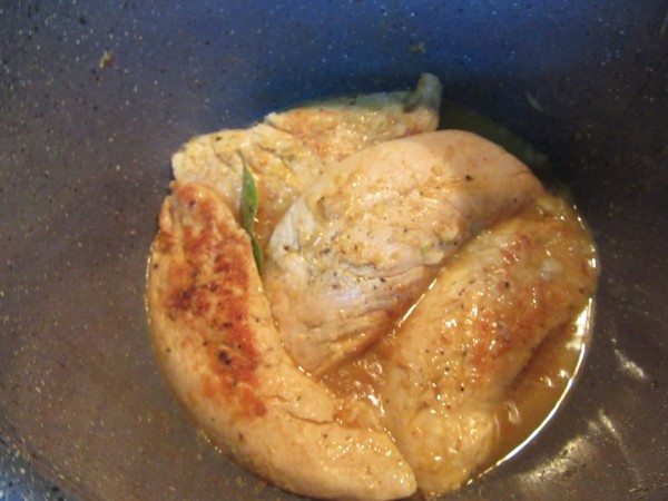 Solomillo de pavo en salsa de ajos olla GM