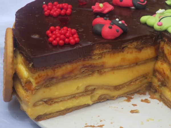 Tarta de galletas y flan Thermomix