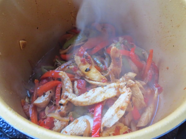 Fajitas o tacos de pollo olla GM